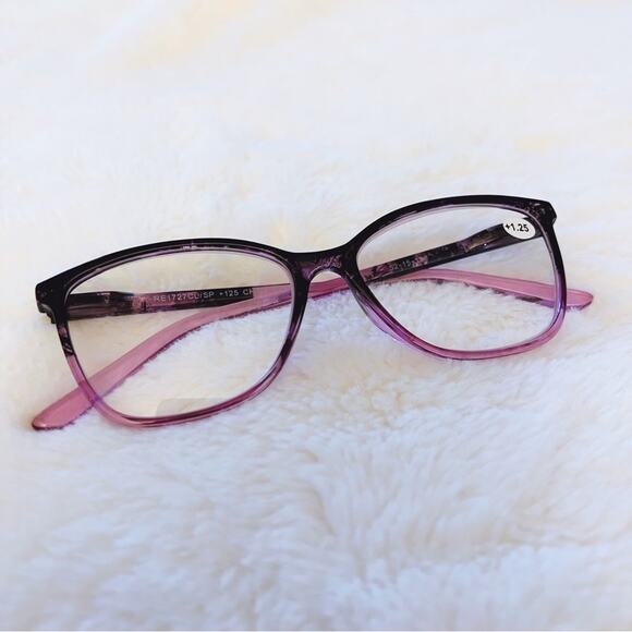 Eli Light Purple & Black Two Tone Reader Glasses - Picture 4 of 13